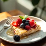 Baked Oats with Honey and Fruits