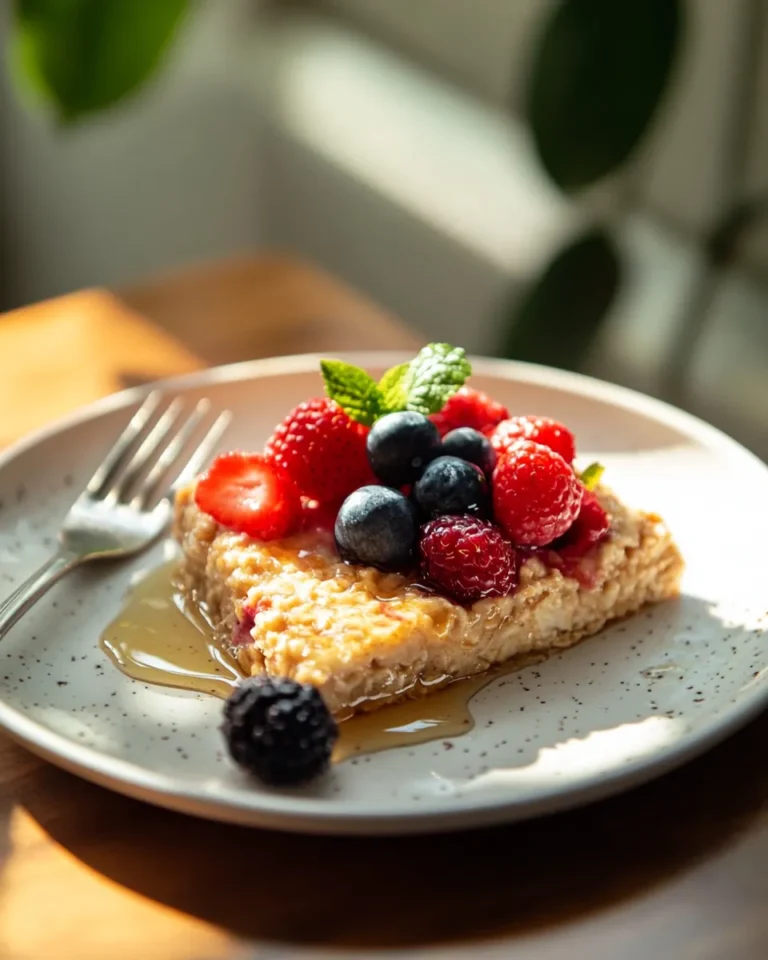 Baked Oats with Honey and Fruits