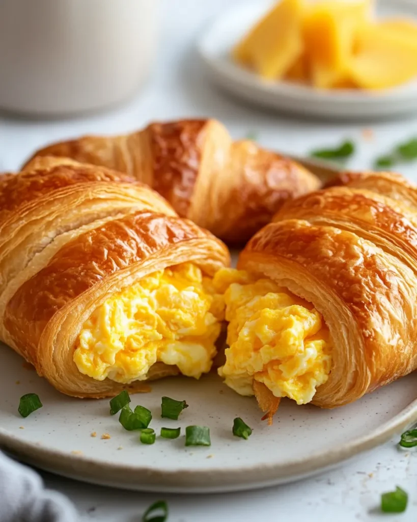 Croissant Sandwiches with Egg and Cheese