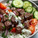 Halal Beef Kebab Rice Bowl