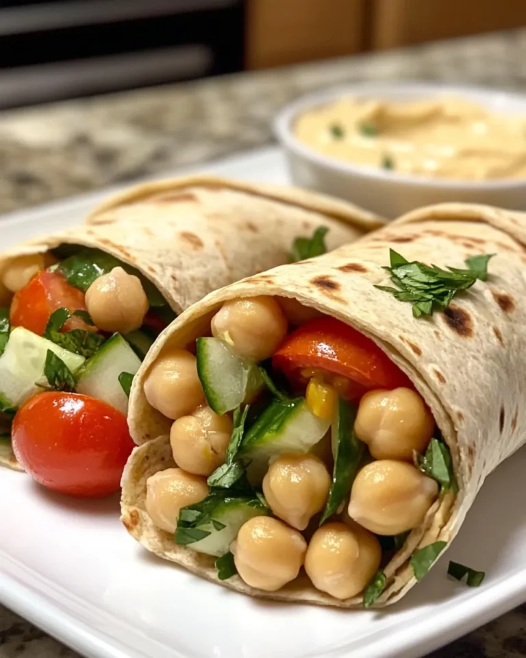 Mediterranean Chickpea Wraps