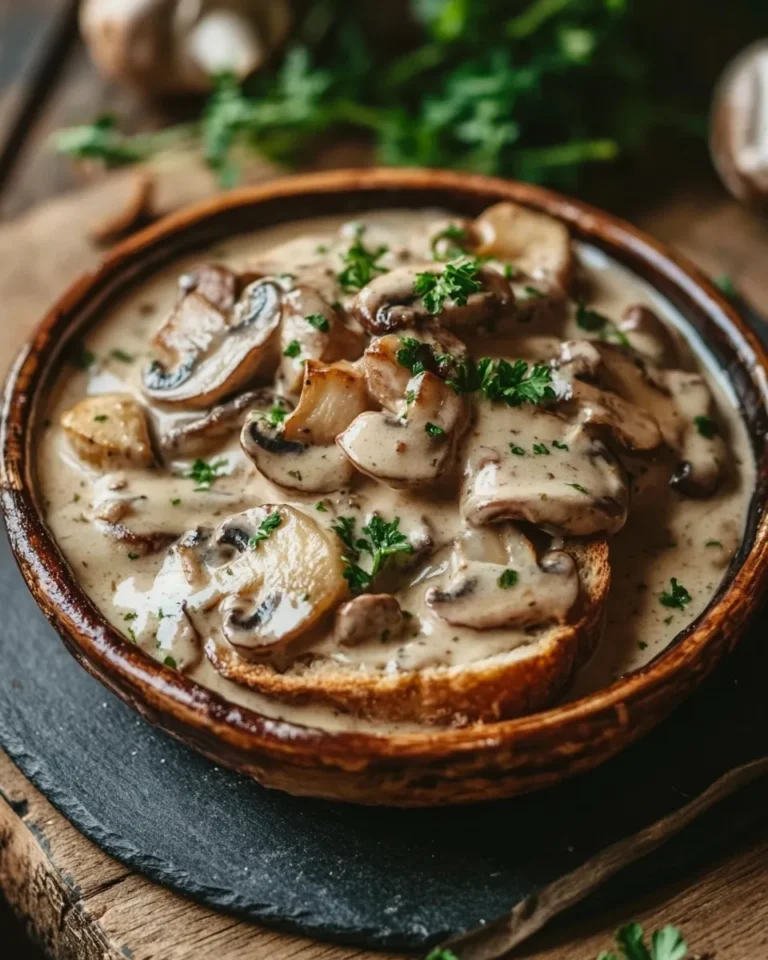 Creamy Garlic Mushroom Toast