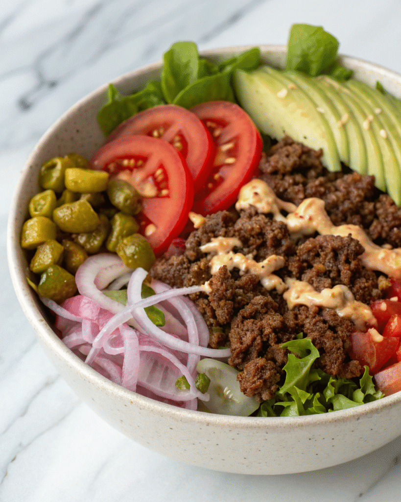 burger bowl recipe